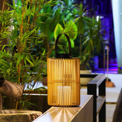 Solar-Powered Lantern for Outdoor Patio and Lawn Illumination