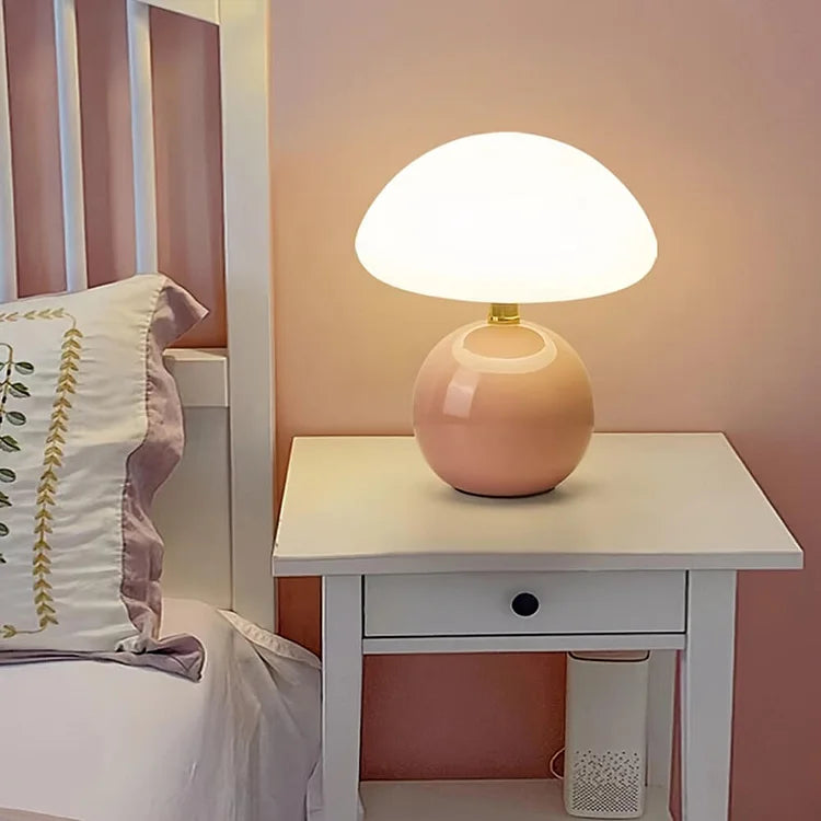 Ceramic Table Lamp with French Cream Finish