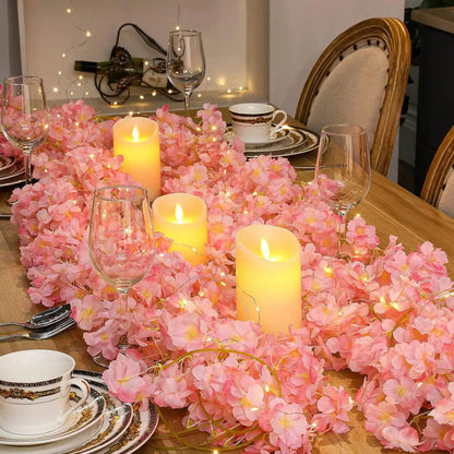 Cherry Blossom LED String Lights | 20 Bulbs | Romantic Bedroom & Party Decor
