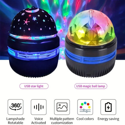 LED Star Projector with Northern Lights Effect – USB Powered Night Light for Kids & Home Decor