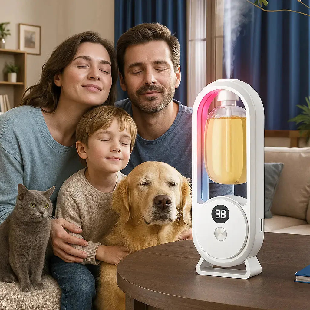 Wireless Aroma Mist Dispenser | Adjustable Scent Diffuser with Mood Lighting