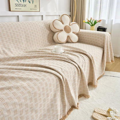Reversible Large Sofa Throw Blanket | Scratch-Resistant & Easy Care