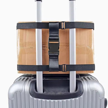 Adjustable Luggage Strap for Travel - Durable Black Polyester