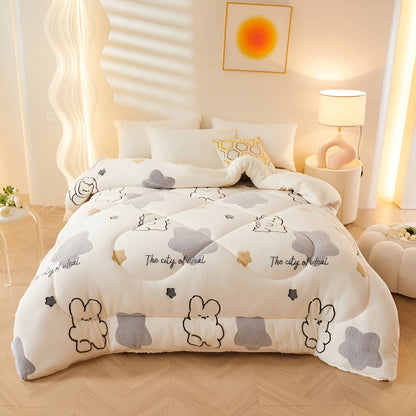 Floral Design Flannel Bed Blanket | Soft, Cozy, Skin-Friendly & Easy Care