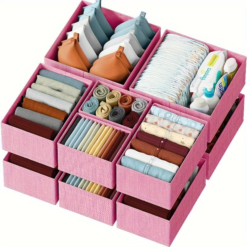 12-Piece Folding Organizer Set for Baby and Kids Clothing – Lightweight and Hygienic, Perfect for Drawers