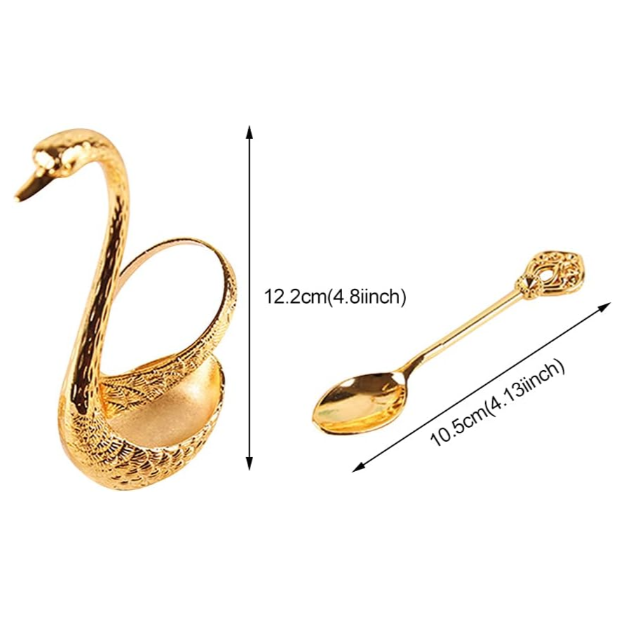 Elegant Swan-Shaped Spoons for Transforming Coffee Moments