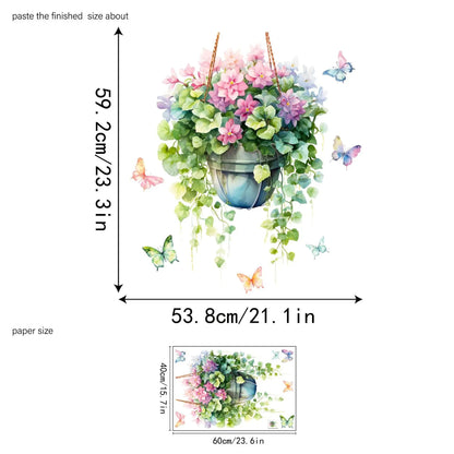 Static Window Sticker with Vine Design | PVC Film | 40x60 cm