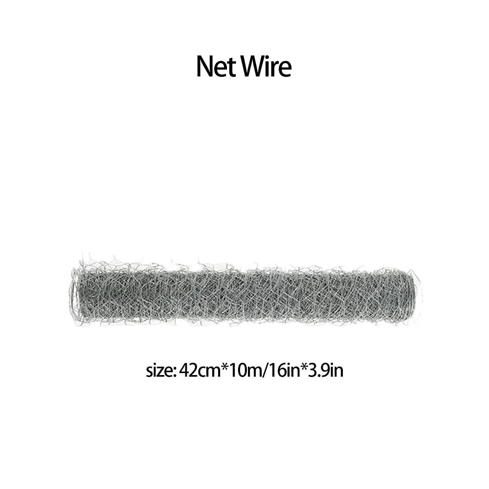 Hexagonal Wire Mesh - Galvanized Finish - 10 m Roll - Mesh Size 2.5 × 1.5 cm