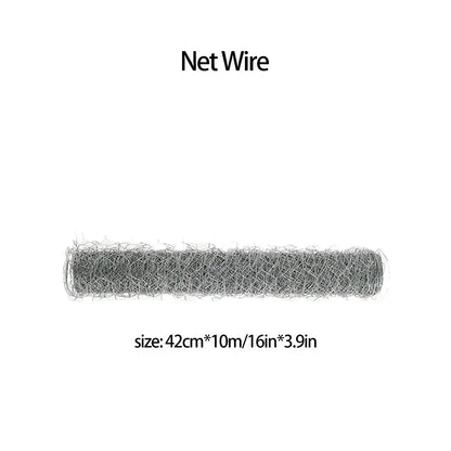 Hexagonal Wire Mesh - Galvanized Finish - 10 m Roll - Mesh Size 2.5 × 1.5 cm