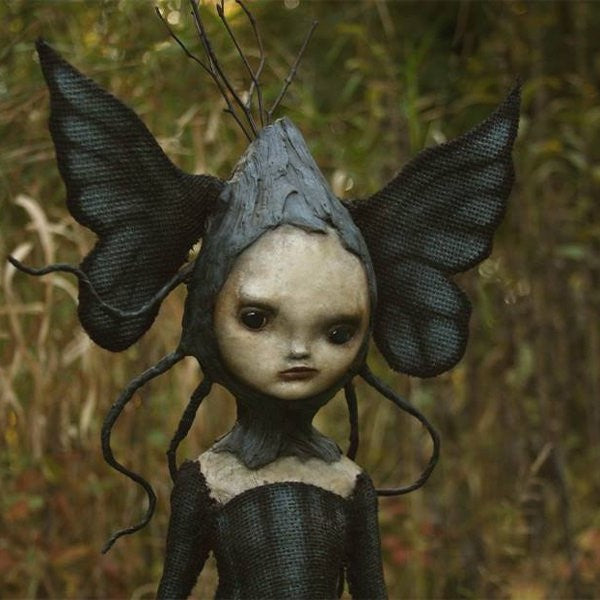 Dark Resin Witch Figurines for Halloween and Gothic Home Decor