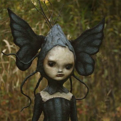 Dark Resin Witch Figurines for Halloween and Gothic Home Decor