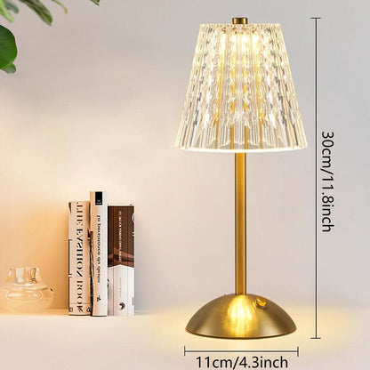 Rechargeable Golden Table Lamp for Stylish Ambient Illumination