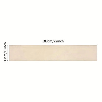 Boho Style Table Runner with Linen Look & Plant Pattern | 13×72 in