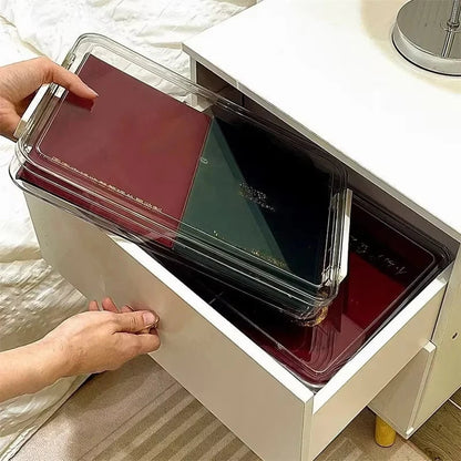 Stackable A4 Document Box – Transparent and Dust-Proof