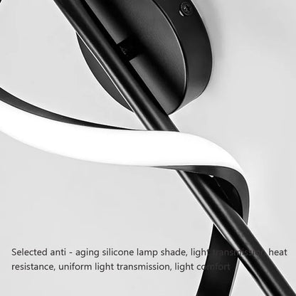 Elegant LED Wall Light in Scandinavian Design for Bedroom & Living Room - Available in Black, White, or Gold