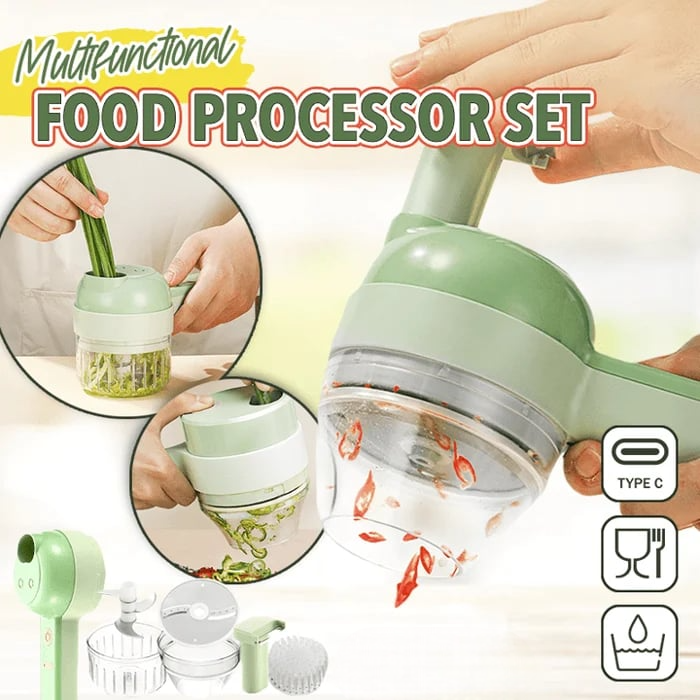 Versatile 4-in-1 Food Prep Slicer | Efficient Kitchen Tool for Fruits & Vegetables