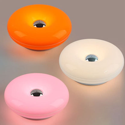 Orange Donut Shaped Lamp for Contemporary Ambient Illumination
