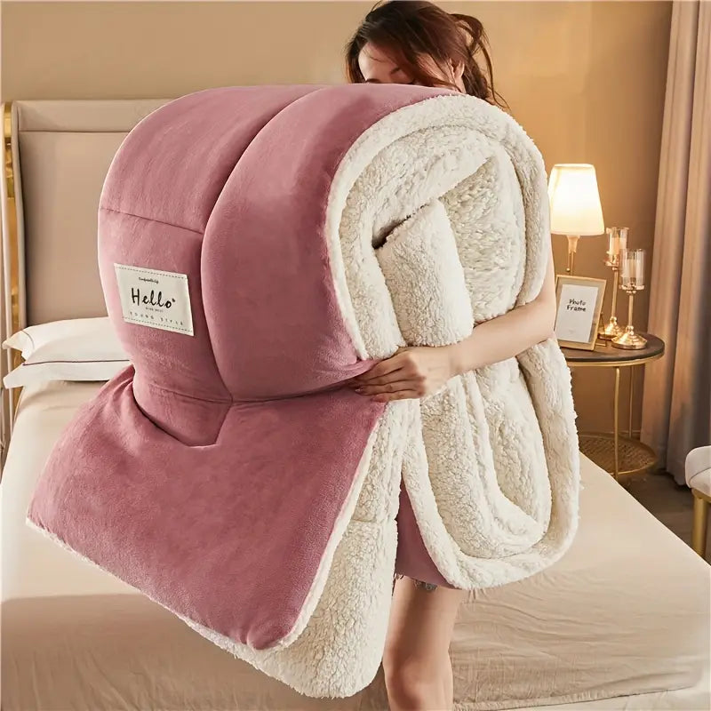 Winter Duvet | Quilted & Triple-Layered | Checkered Design | Warm & Easy Care