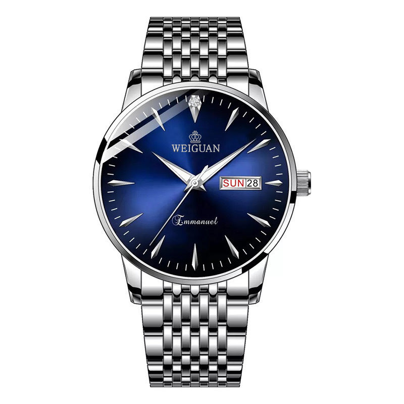 Men's Waterproof Watch with Double Calendar and Luminous Features