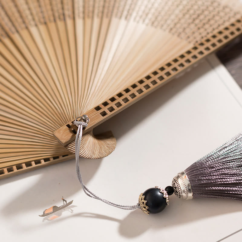 Bamboo Silk Handcrafted Fan