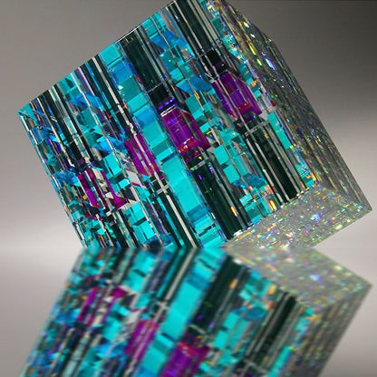 Chroma Cube Art Ornaments – Fantasy Magic Decorative Accents