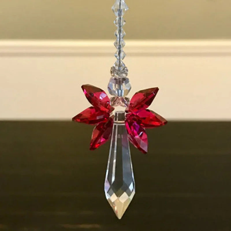 Rainbow Guardian Angel Crystal 12 cm | Glass Pendant | Home & Garden Decor