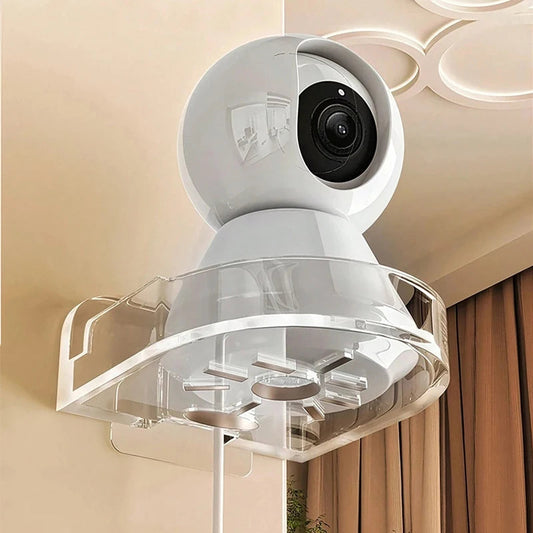 Adjustable Heavy-Duty Camera Wall Mount - Drill-Free Installation, Waterproof and Clear