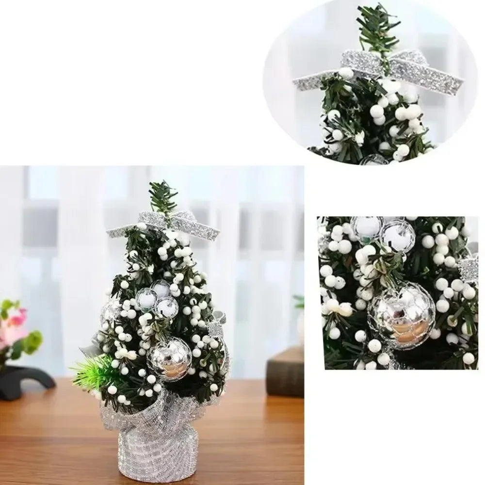 Mini Christmas Tree Table Decoration | Artificial Pine Branches | 20 cm