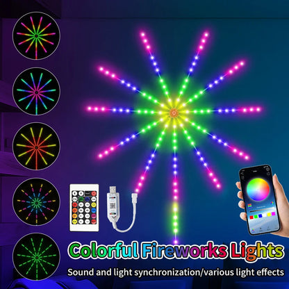 Bluetooth-Controlled RGBIC Fairy Lights with Music App - 5V USB Garland for Weddings, Parties & Christmas