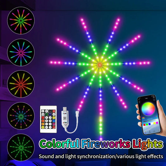 Bluetooth-Controlled RGBIC Fairy Lights with Music App - 5V USB Garland for Weddings, Parties & Christmas