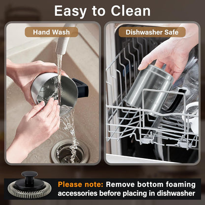 Versatile Electric Milk Frother | 4-in-1 500ml Stainless Steel
