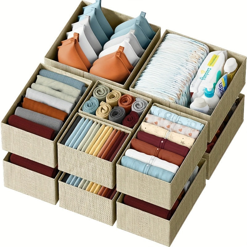 12-Piece Folding Organizer Set for Baby and Kids Clothing – Lightweight and Hygienic, Perfect for Drawers