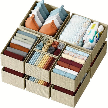 12-Piece Folding Organizer Set for Baby and Kids Clothing – Lightweight and Hygienic, Perfect for Drawers