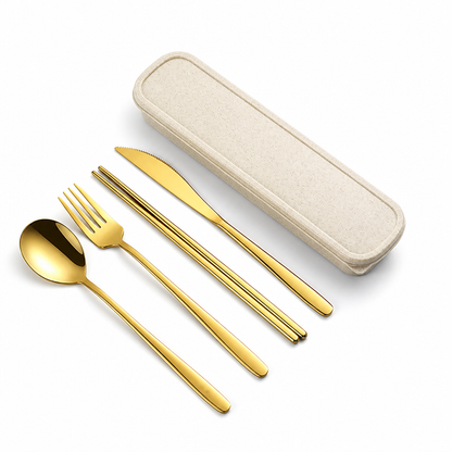 Sustainable Stainless Steel Travel Cutlery Set