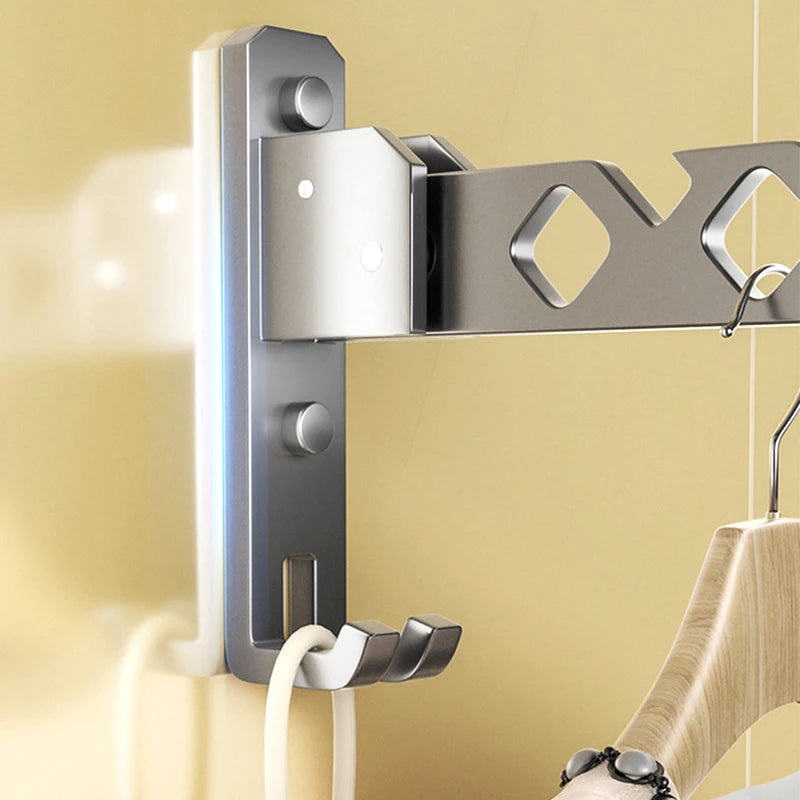 Wall-Mounted Clothes Dryer with 180° Swivel | Foldable | Aluminum 13 x 34 x 3 cm