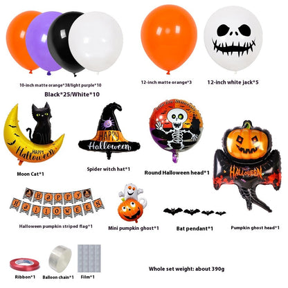 Halloween Balloon Collection – Black, Orange, Purple with Pumpkin Design