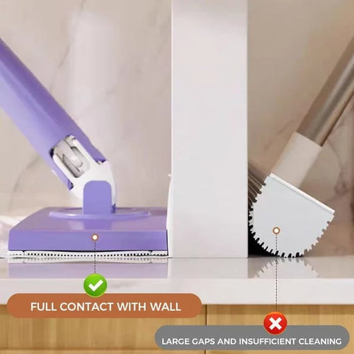 QuickClean Mop with Disposable Cloths & Folding Head | Effortless Floor Care for Wood, Laminate & Tile | Lightweight & Sanitary