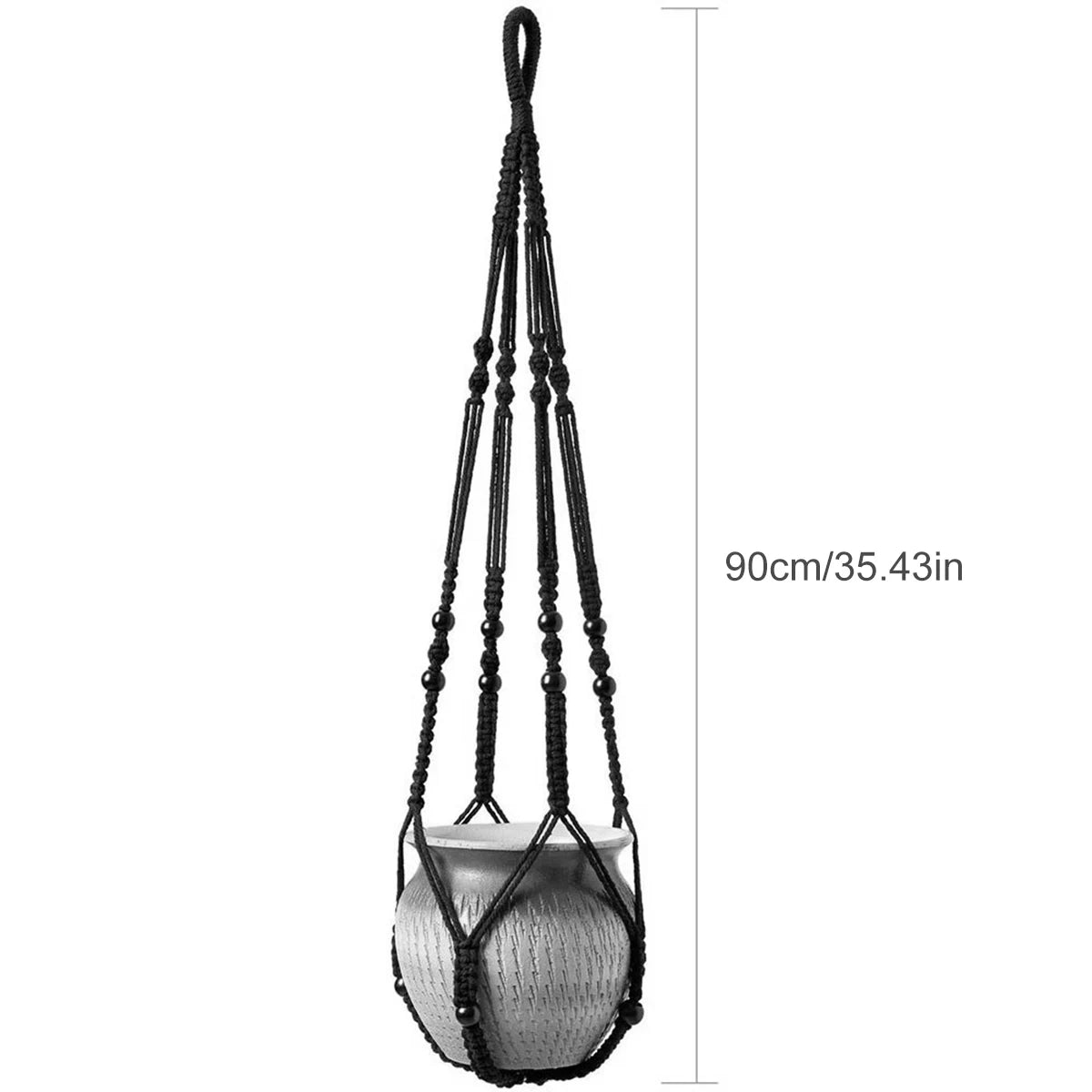 Macrame Plant Hanger – 90 cm Cotton for 3-12 Inch Pots – Boho Style