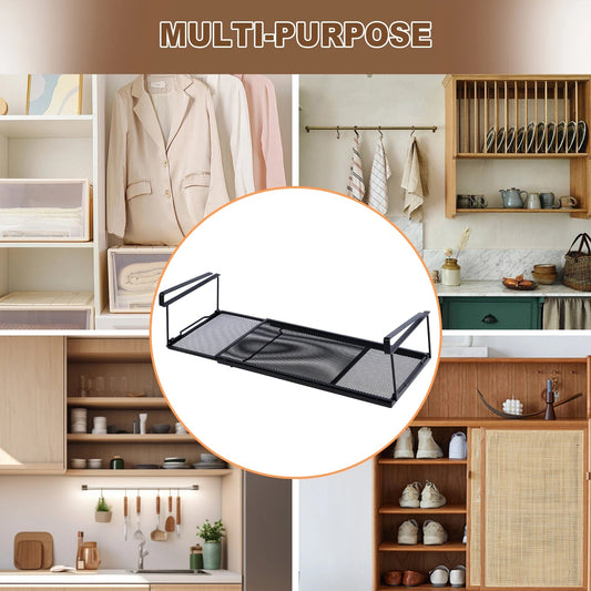 Adjustable Under-Counter Shelf | Versatile Storage Basket | Steel Frame | Extends 15.2–27.8 inches