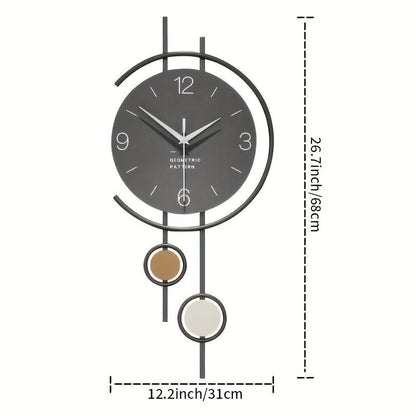 Scandinavian Minimalist Wall Clock with Quiet Iron Frame Design