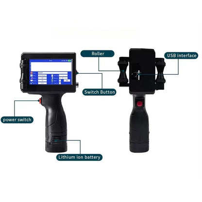 Portable Handheld Inkjet Coder Printer 600 DPI