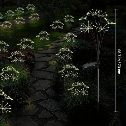 Solar LED Garden Light with Firework Pattern | Waterproof | 8-12 Hours Illumination