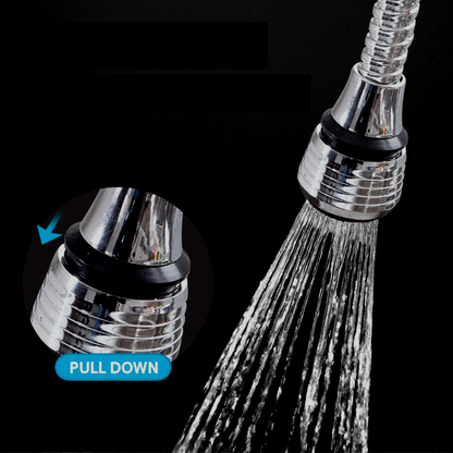 Stainless Steel Faucet Extension with 360° Rotation and Water Saver