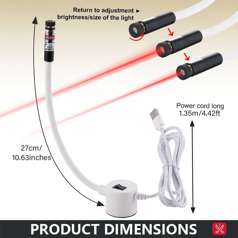 Precision Laser Guide for Seamstresses | Flexible USB Laser Line