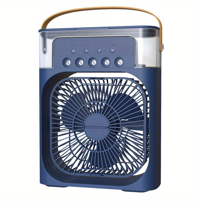 Portable USB Rechargeable 600ml Spray Fan - 2V Humidifier with 3 Speeds