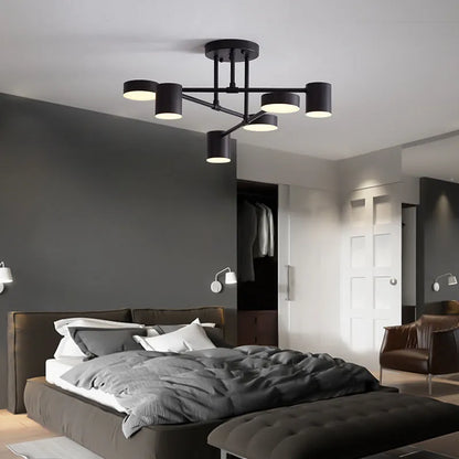 Modern Ceiling Fixture with 6 Lights and Adjustable Ambient Lighting