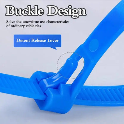 Reusable Nylon Cable Ties with Self-Locking Feature – 100 Pack