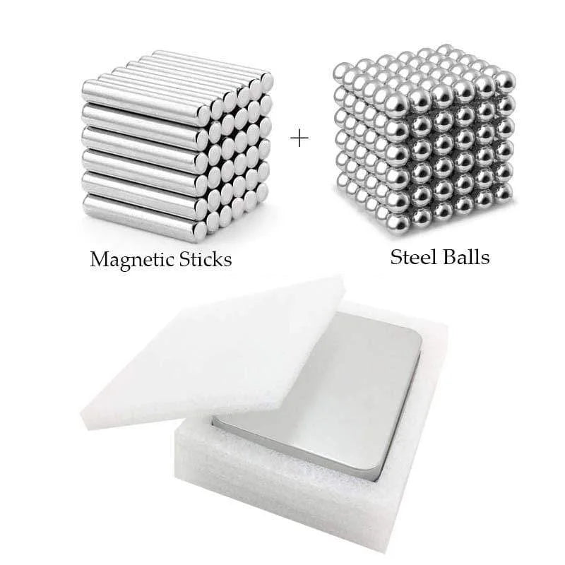 Magnetic Construction Toy Set with Rods and Spheres