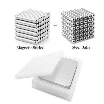 Magnetic Construction Toy Set with Rods and Spheres