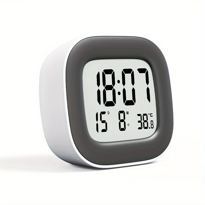 Digital Alarm Clock with Temperature Readout – Space-Saving Design